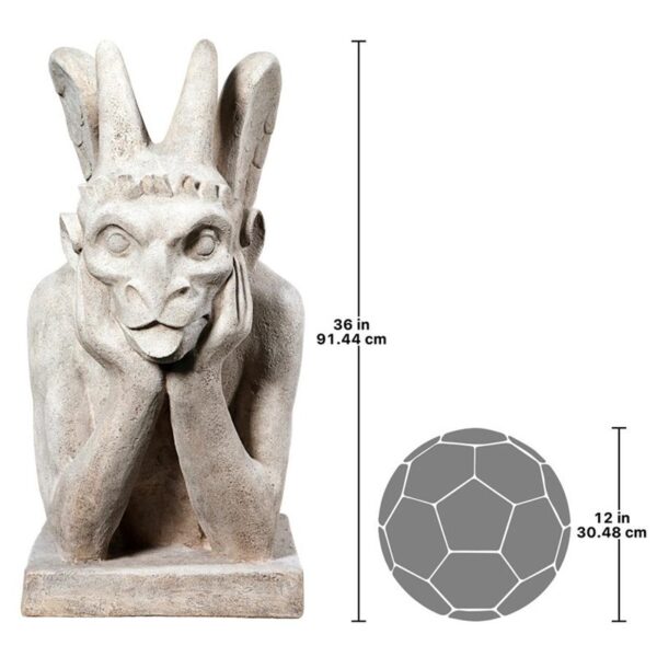 Design Toscano OS69017 17 Inch Giant Spitting Gargoyle of Notre Dame