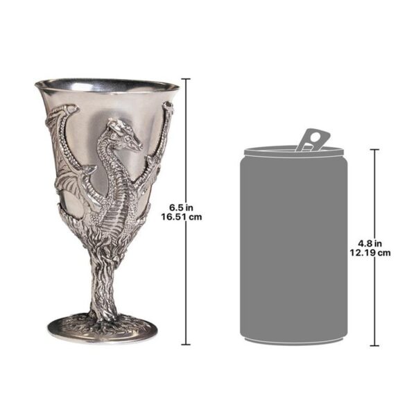 Design Toscano PA1001 4 Inch Dragon Pewter Goblet