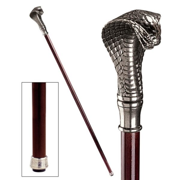 Design Toscano PA90106 Padrone 1 Inch Cobra Walking Stick