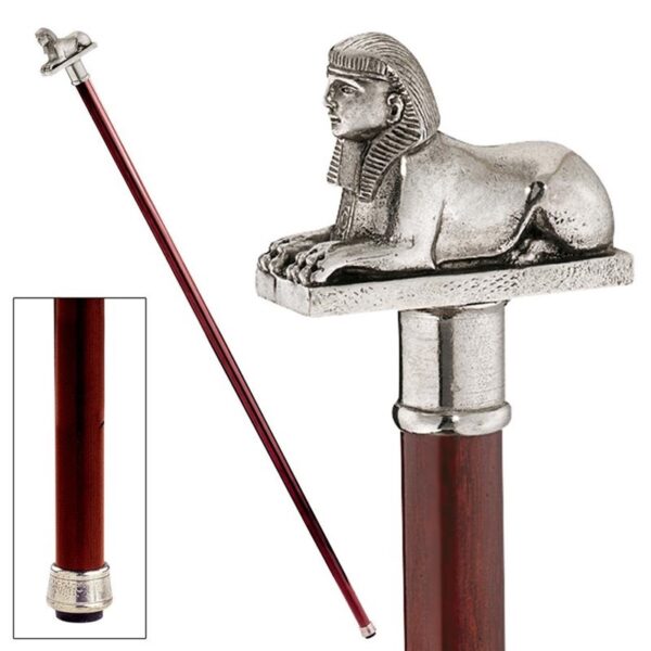 Design Toscano PA9104 Padrone 1 Inch Sphinx Pewter Walking Stick