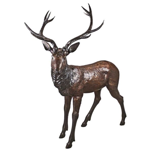 Design Toscano PB1096 62 Inch Standing Buck Deer Statue - Bronze