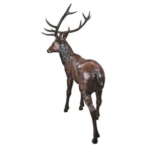 Design Toscano PB1096 62 Inch Standing Buck Deer Statue - Bronze