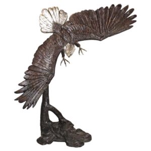 Design Toscano PB1117 73 1/2 Inch Final Approach Eagle Statue - Bronze