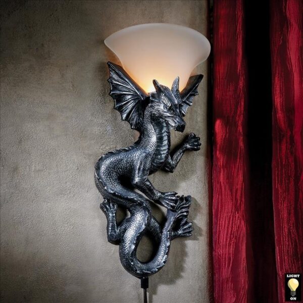 Design Toscano PD63474 7 1/2 Inch Ravenscraig Castle Dragon Sconce