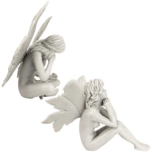 Design Toscano PD91546 7 1/2 Inch Secret Garden Fairies, Set of 2