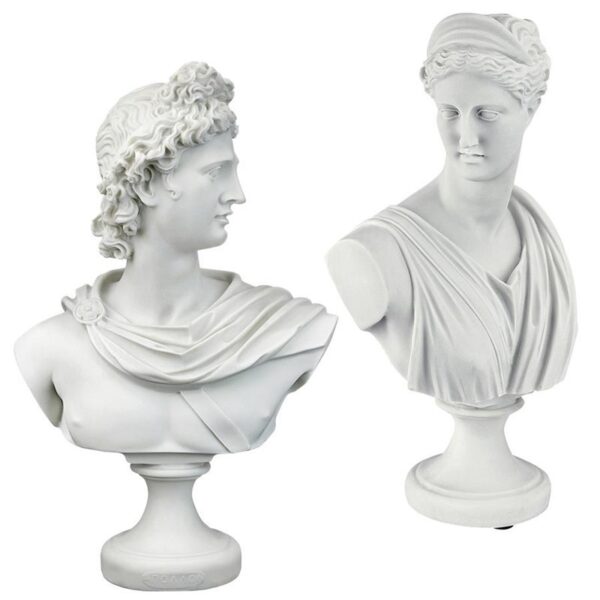 Design Toscano PD9725 8 1/2 Inch Set of Diana of Versailles and Apollo Belvedere