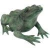 Design Toscano PN57921 9 1/2 Inch Medium Bull Frog Statue - Bronze