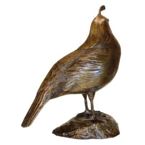 Design Toscano PN6211 6 Inch Male California Quail Statue - Bronze