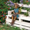 Design Toscano PN6341 13 Inch Sitting Savannah Girl with Dog - Bronze