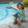 Design Toscano PN6961 29 Inch Fish Wish Fisherboy Statue - Bronze