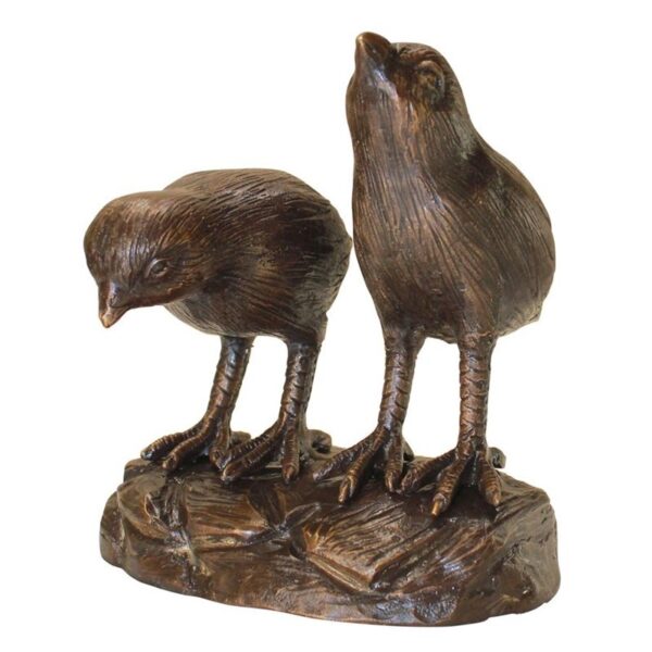 Design Toscano PN96677 5 1/2 Inch Quail Statues, Set of Four - Bronze