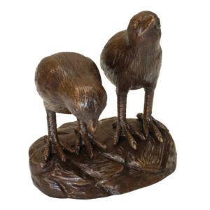 Design Toscano PN96677 5 1/2 Inch Quail Statues, Set of Four - Bronze