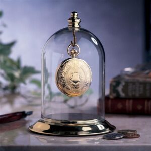 Design Toscano PR2516 4 Inch Heirloom Glass Dome Pocket Watch Display