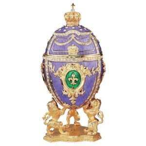 Design Toscano QF11 3 Inch Royal Fleur De Lis Faberge Egg