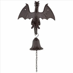 Design Toscano QH19290 8 1/2 Inch Castle Dragon Gothic Iron Bell