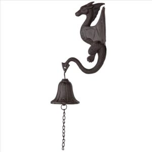 Design Toscano QH19290 8 1/2 Inch Castle Dragon Gothic Iron Bell