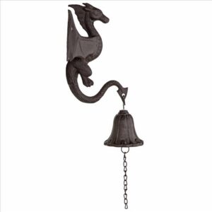 Design Toscano QH19290 8 1/2 Inch Castle Dragon Gothic Iron Bell