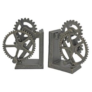 Design Toscano QH9631 15 1/2 Inch Industrial Gear Iron Bookends