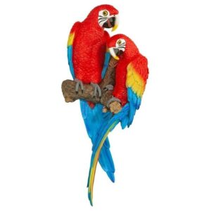 Design Toscano QL11295 9 1/2 Inch Tropical Scarlet Macaws