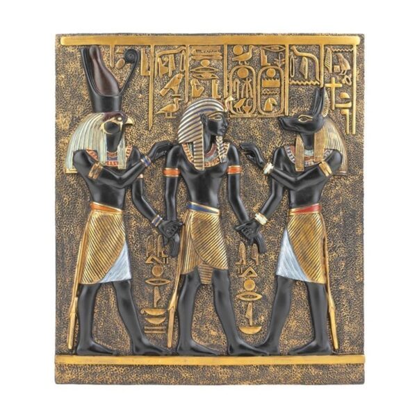 Design Toscano QL136311 10 Inch Rameses I Between Horus and Anubis Plaque