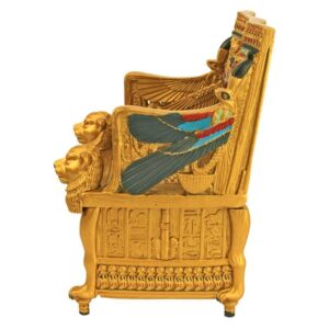 Design Toscano QL14557 4 1/2 Inch King Tuts Golden Throne Treasure Box