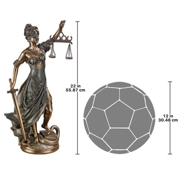 Design Toscano QL149321 11 Inch Large Themis Statue