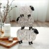 Design Toscano QL1502 9 Inch Stacked Sheep Spirit Animal Statue