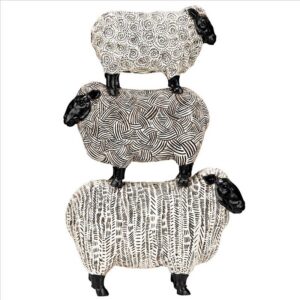 Design Toscano QL1502 9 Inch Stacked Sheep Spirit Animal Statue