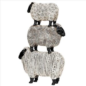 Design Toscano QL1502 9 Inch Stacked Sheep Spirit Animal Statue