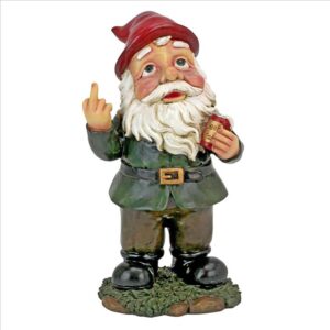 Design Toscano QL1530771 6 Inch Foul Finger Tipsy Tim Garden Gnome