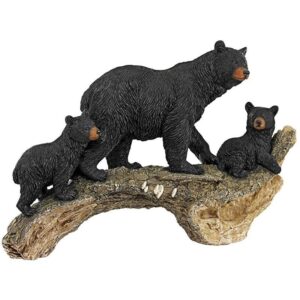 Design Toscano QL1559498 16 Inch Momma Black Bear with Cubs Statue