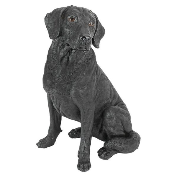 Design Toscano QL156176 9 Inch Labrador Retriever Dog Statue - Black