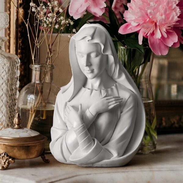 Design Toscano QL164169 5 1/2 Inch Virgin Mary Bust Statue