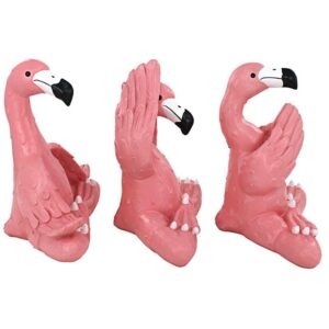 Design Toscano QL180588 13 1/2 Inch Large Zen of Flamingo Yoga Statues - Pink