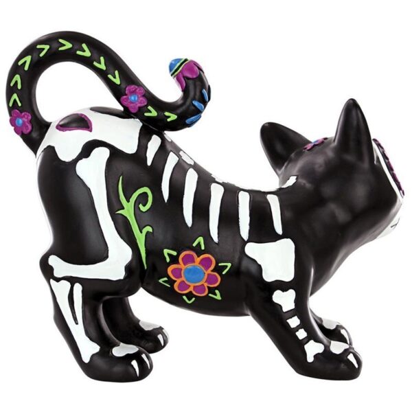 Design Toscano QL180934 5 1/2 Inch Dia De Los Muertos Gatto Skeleton Cat