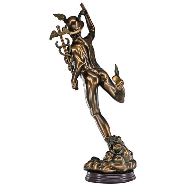 Design Toscano QL1973 5 Inch Flying Mercury Statue - Faux Bronze