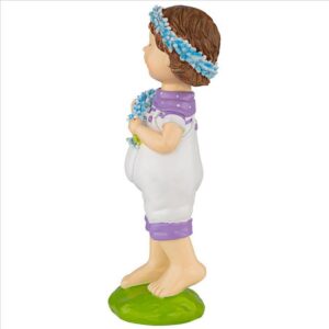 Design Toscano QL215172 7 Inch Bluebonnet Twins Springtime Child Garden Statue Thierry Boy