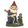 Design Toscano QL306832 7 Inch Firefighter Franz and Frog Gnome Statue