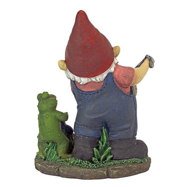 Design Toscano QL306832 7 Inch Firefighter Franz and Frog Gnome Statue