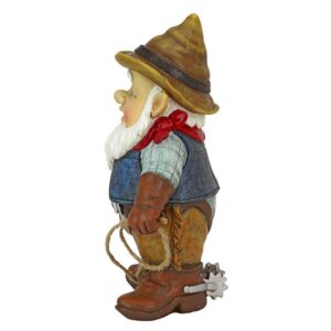 Design Toscano QL307232 6 1/2 Inch Country Cowboy Klaus Gnome Statue