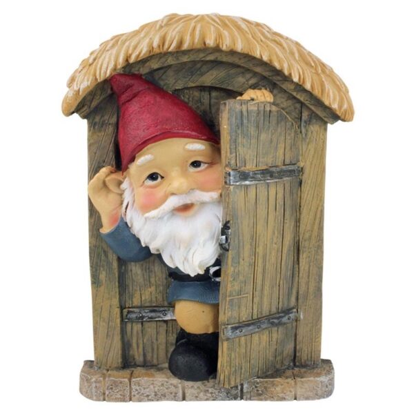 Design Toscano QL4281 6 Inch Door Gnome Tree Sculpture