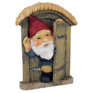 Design Toscano QL4281 6 Inch Door Gnome Tree Sculpture