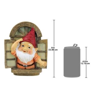 Design Toscano QL4283 6 1/2 Inch Window Gnome Tree Sculpture