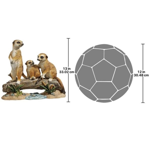 Design Toscano QL57089 15 Inch The Meerkat Clan Statue