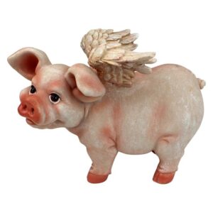 Design Toscano QL57203 8 Inch Flying Pig Statue Standing