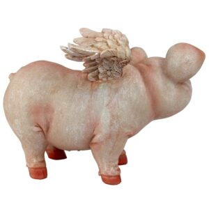 Design Toscano QL57203 8 Inch Flying Pig Statue Standing