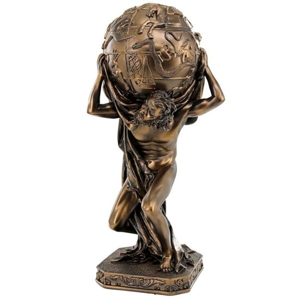 Design Toscano QL5761345 5 1/2 Inch Atlas with Globe Statue