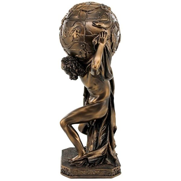 Design Toscano QL5761345 5 1/2 Inch Atlas with Globe Statue