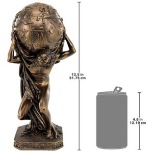 Design Toscano QL5761345 5 1/2 Inch Atlas with Globe Statue