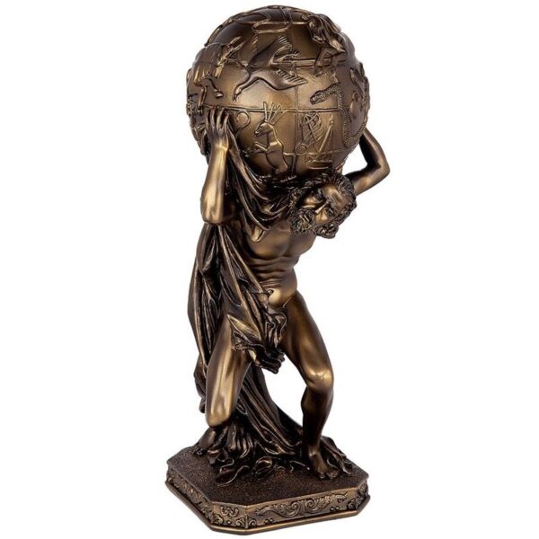 Design Toscano QL5761345 5 1/2 Inch Atlas with Globe Statue